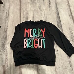 Merry and Bright Black Sweatshirt